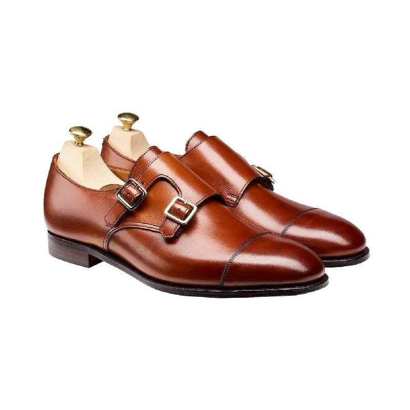 formal leather shoes with memory foam sole-Ruby Chestnut Burnished Calf