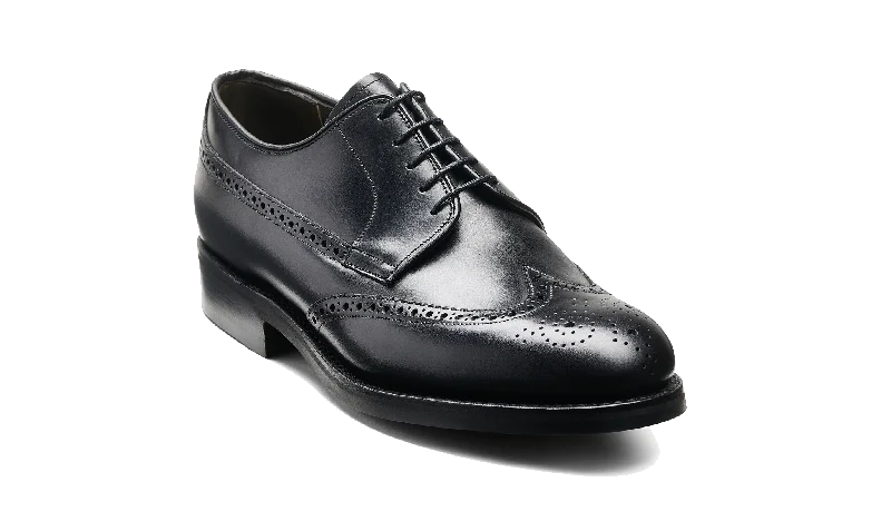 formal shoes with sleek toe design-Livingston - Black Waxy