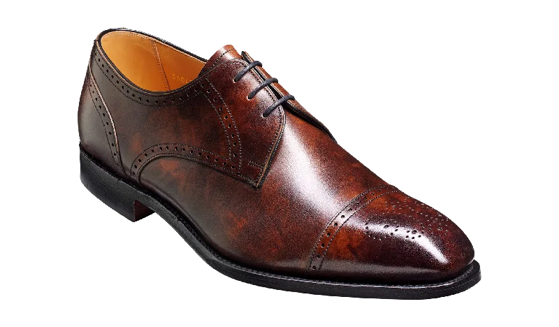 classic brown oxford shoes for men-Laycock - Brown Shadow Antique Calf