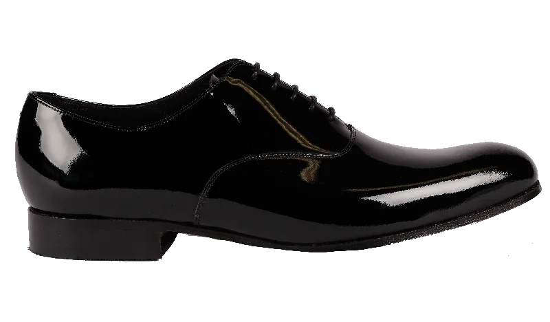 polished oxford shoes for business wear-Oxford - Black Patent