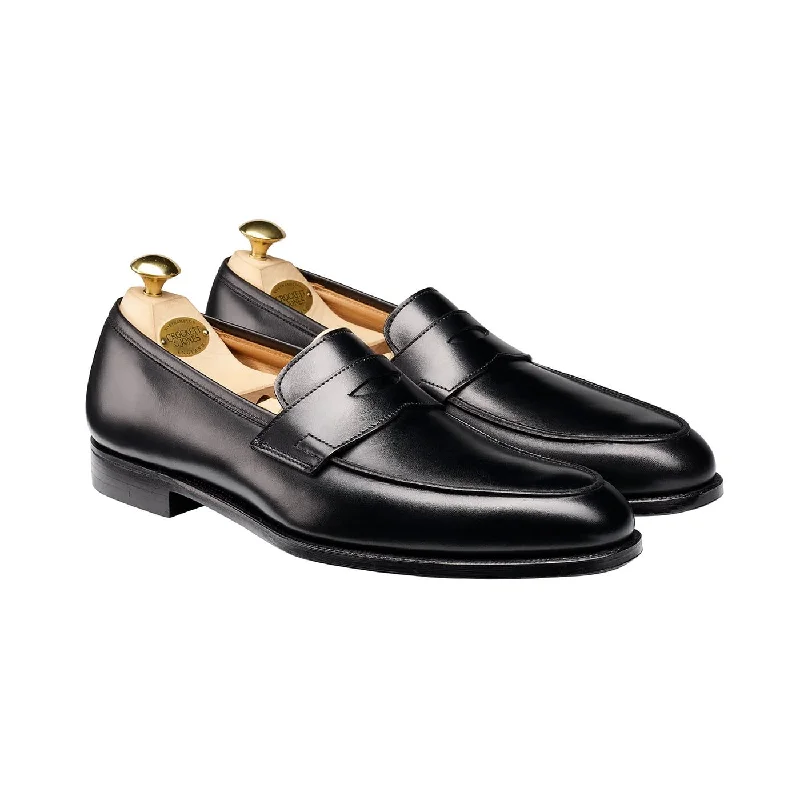 high-end leather dress shoes for men-Crawford Black Calf