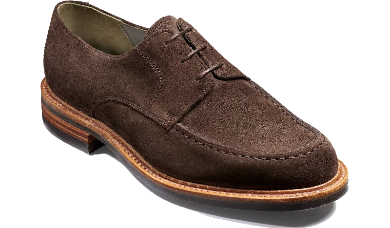 designer formal shoes with rubber sole-Wilson - Bitter Chocolate Suede