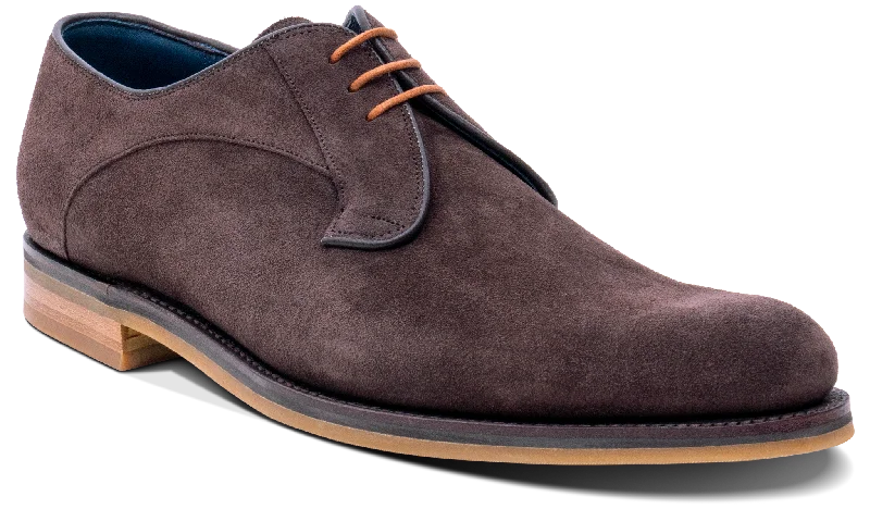 business formal oxford shoes for men-Derby - Bitta Choc Suede