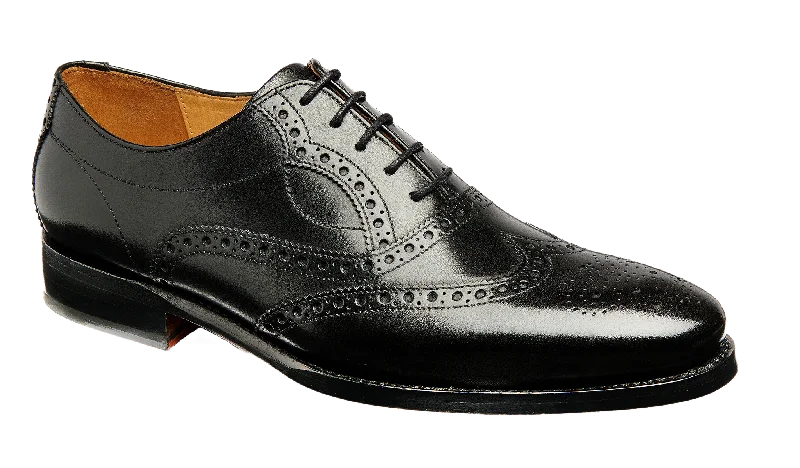 formal shoes with cushioned insole for men-Marchwell - Black Calf