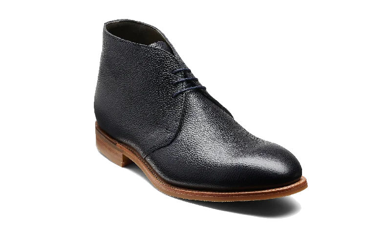 comfortable oxford shoes with rubber sole-Burwick - Navy Grain