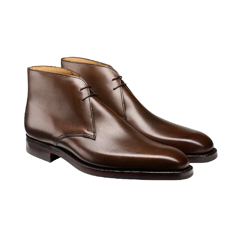 premium dress shoes for men with sleek finish-Tetbury Dark Brown Wax Calf