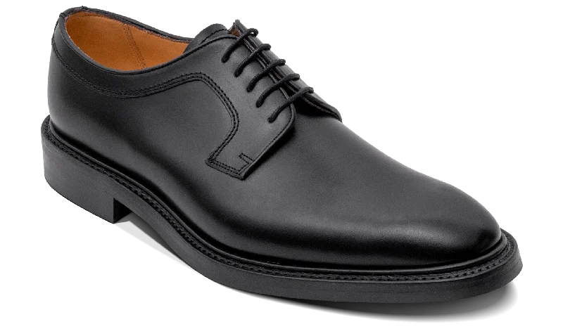 leather formal shoes for men with lace-up design-Kirkby - Black Calf