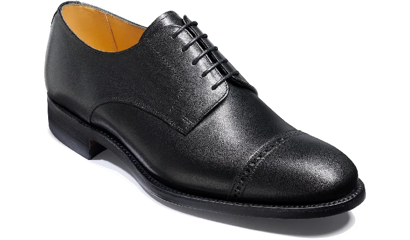 men’s formal shoes with leather upper-Angel - Black Calf