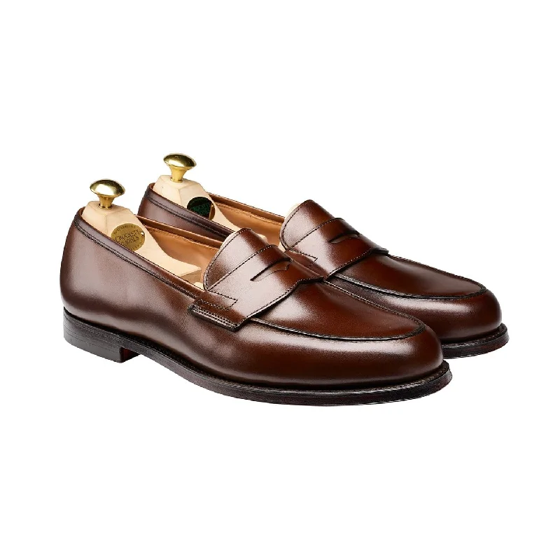 leather formal shoes for men with lace-up design-Grantham 2 Dark Brown Burnished Calf