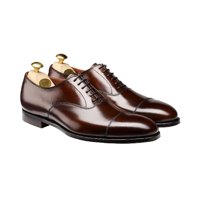 men’s formal shoes with breathable lining-Lonsdale Dark Brown Antique Calf