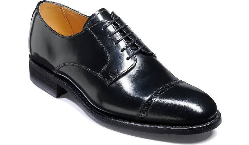 leather dress shoes with sleek design-Angel - Black Hi-Shine