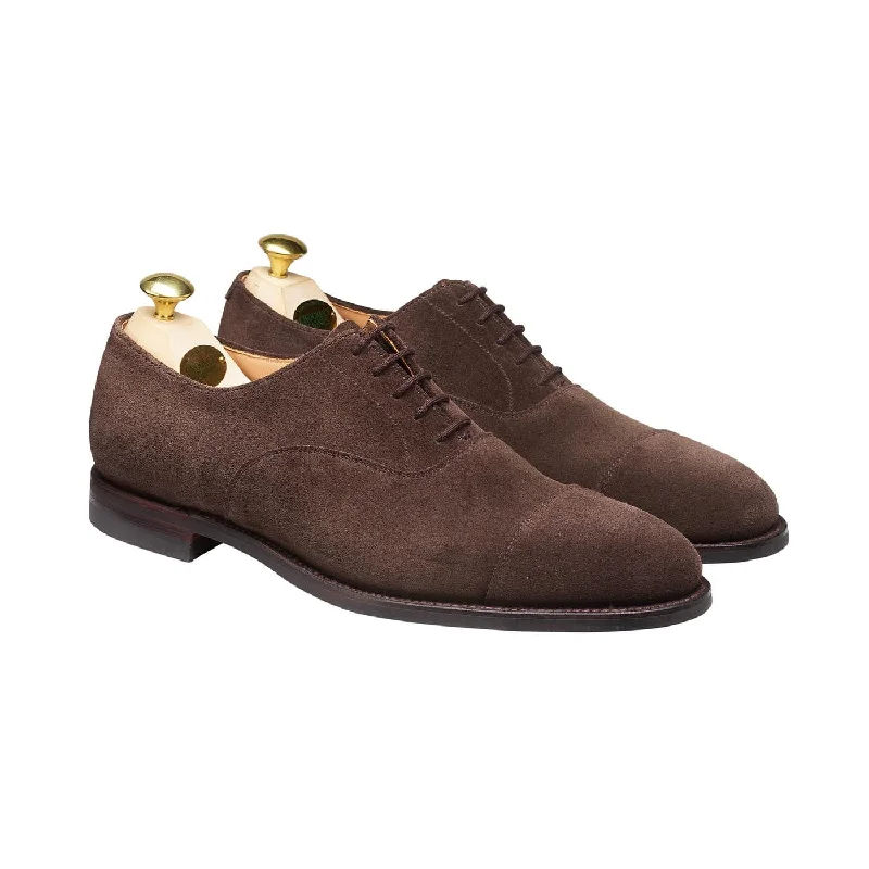 elegant slip-on dress shoes for men-Connaught 2 Dark Oak Suede