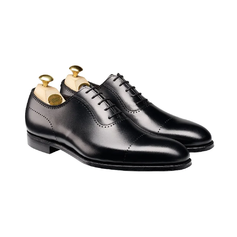 dress shoes with wide fit for men-Courtenay Black Calf