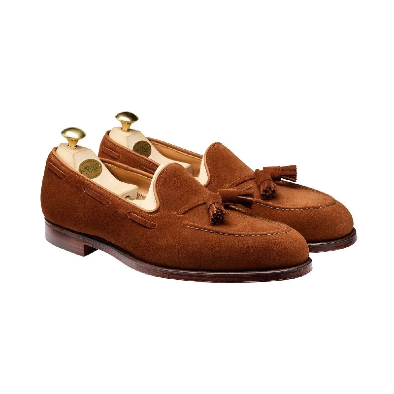 men’s formal shoes with glossy finish-Cavendish Polo Brown Calf Suede