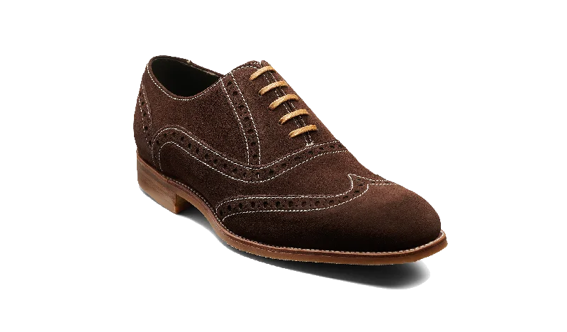 men’s formal shoes with polished shine-Grant - Brown Suede