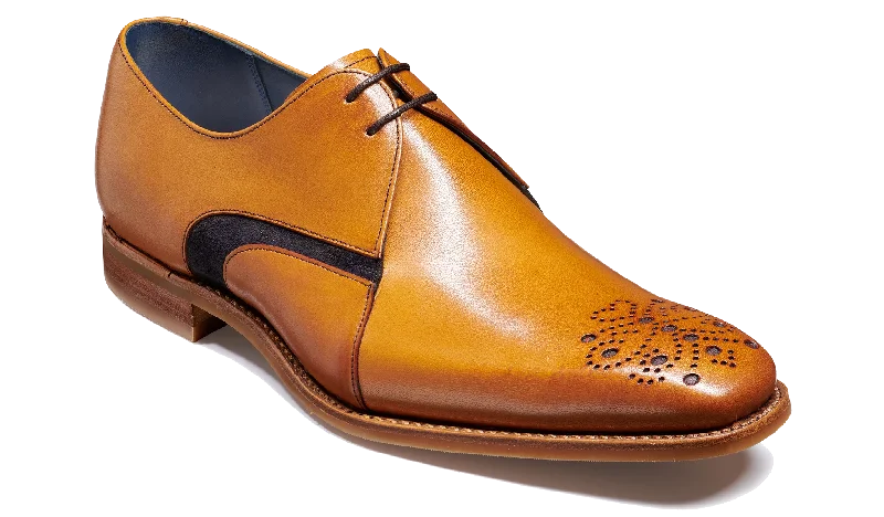 men’s formal shoes with comfort-Sullivan - Cedar Hand Painted / Navy Suede