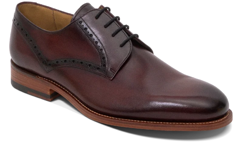 classic black leather shoes for weddings-Trent- Hand Brushed Burgundy