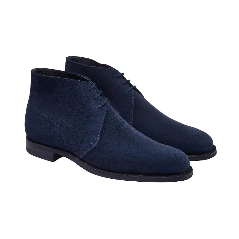 classic black dress shoes for men-Chukka Ocean Suede