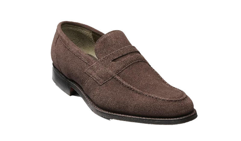 comfortable business shoes for men-Warner - Chocolate Suede