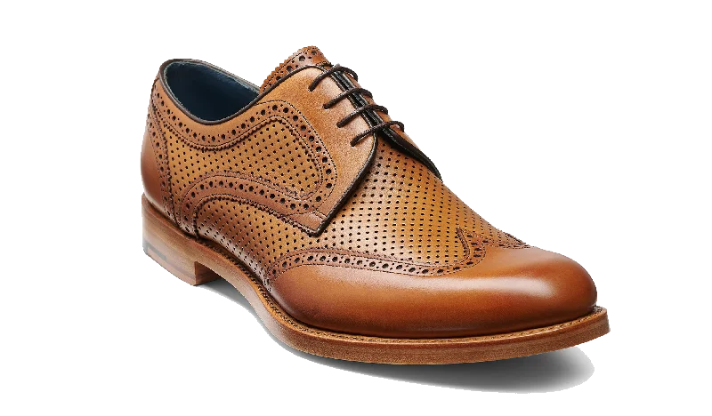 men’s formal shoes with breathable lining-Dowd - Cedar Calf Perf