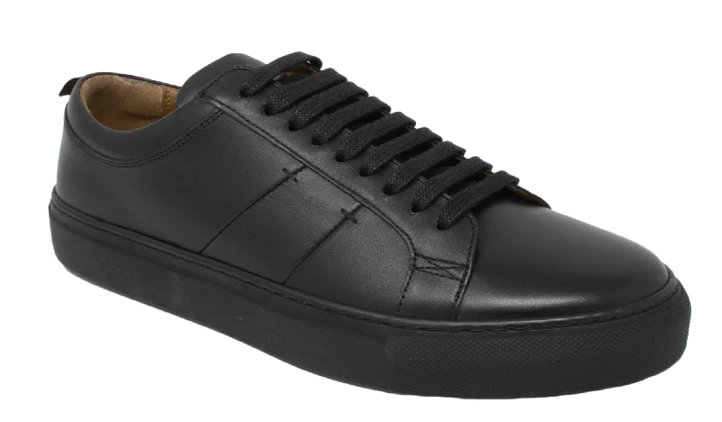 comfortable leather shoes for business men-Greg - Black Calf Black Sole