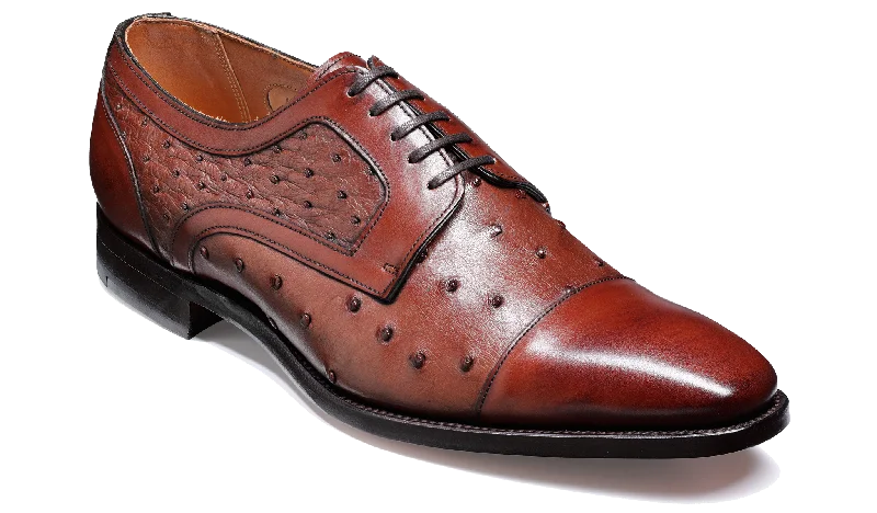 brown formal shoes with lace-up design-Bach - Brown Calf / Ostrich