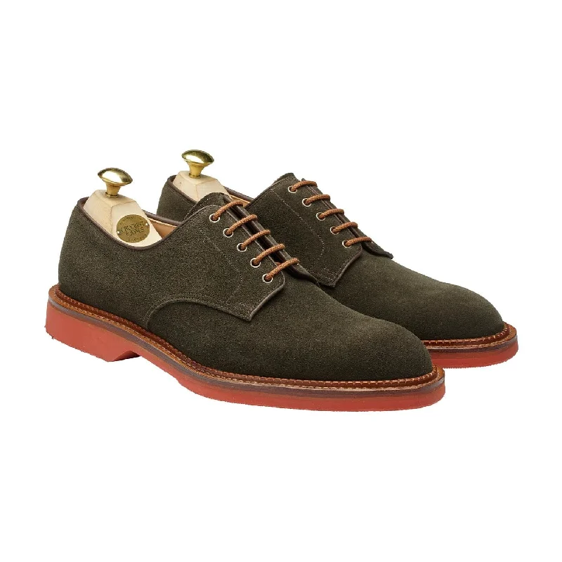 best dress shoes for men’s office wear-Cornell Earth Green Suede