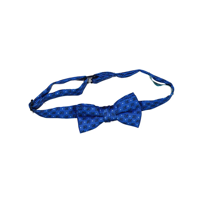 Men's tie with polka dots for formal wear-Abel & Lula Blue Bowtie_5997-8