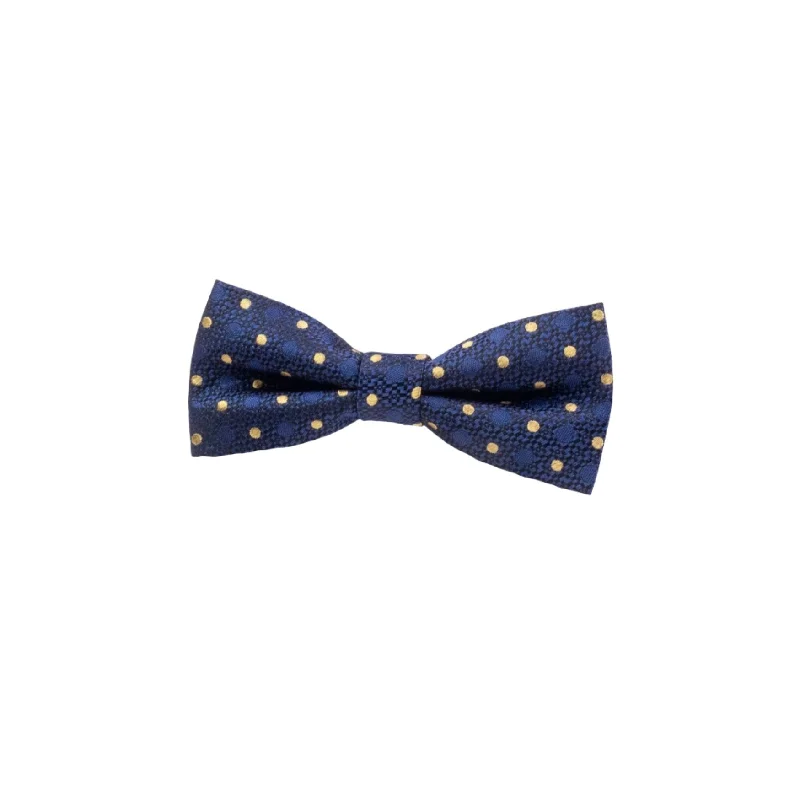 Men's tie with modern paisley pattern-Boys Polka Dot Bow Tie