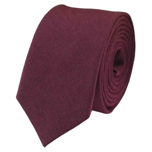 Best men's silk necktie for interviews-Classy Men Burgundy Cotton Necktie