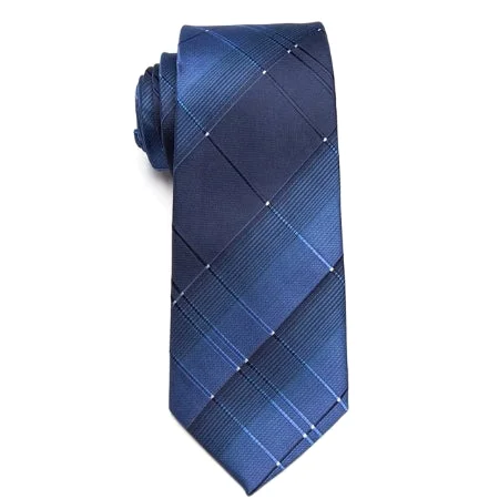 Men's tie with abstract patterns for work-Classy Men Classic Blue Design Necktie