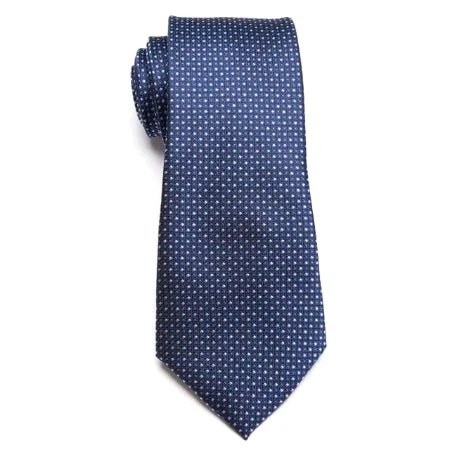 Men's tie for winter office wear-Classy Men Classic Blue Mini Dot Necktie