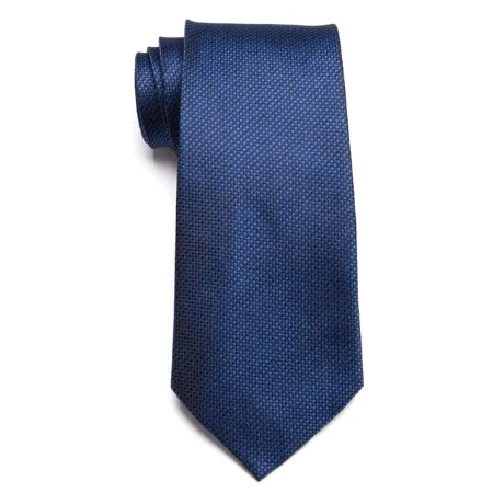 Men's tie with contemporary print-Classy Men Classic Dark Blue Necktie