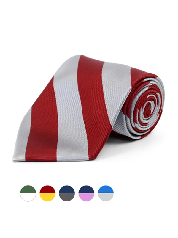 Men's checkered tie for business-Men's College Striped Colored Silk Long Or X-Long Neck Tie