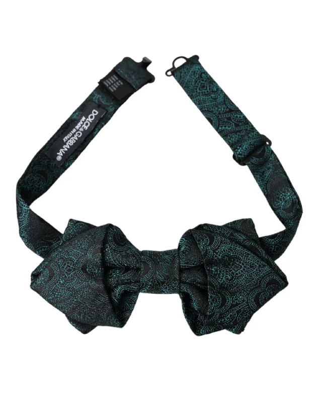 Best men's tie for holiday season events-Dolce & Gabbana  Bandana Silk Adjustable Neck Bow Men's Tie