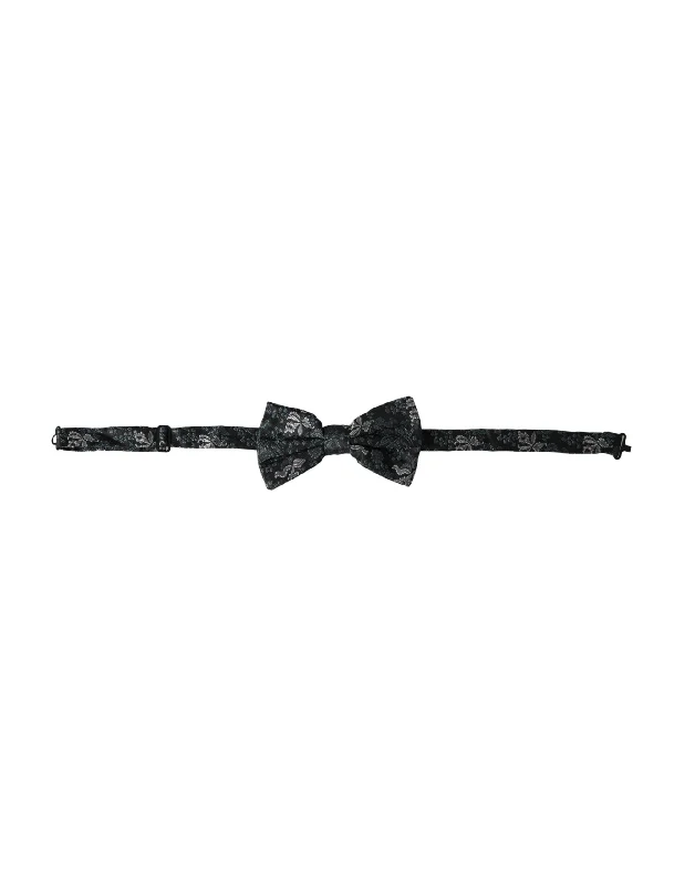 Unique men's tie for luxury events-Dolce & Gabbana multi Fantasy Floral Silk Adjustable Neck Men Bow Men's Tie