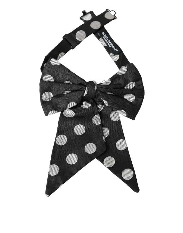 Stylish patterned tie for casual office wear-Dolce & Gabbana  Ribbon Adjustable Neck Bow Men's Tie