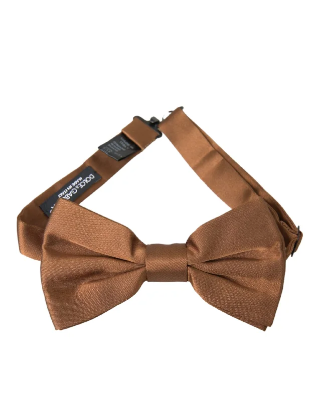 Unique tie for business casual outfits-Dolce & Gabbana  Silk Adjustable Neck Men Bow Men's Tie