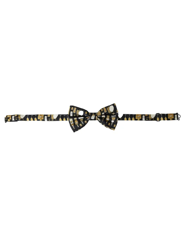 Men's tie with trendy colors for office wear-Dolce & Gabbana  Silk Cocktail Adjustable Neck Men Bow Men's Tie