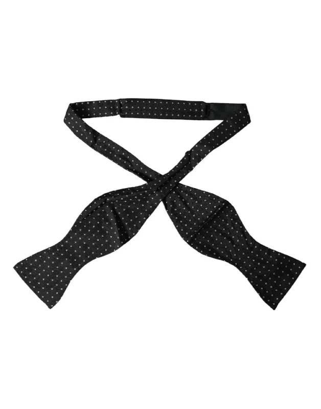 Men's tie with fine knit texture for work-Dolce & Gabbana  Silk Polka Dot Slim Skinny NeckMen's Men Bow Men's Tie