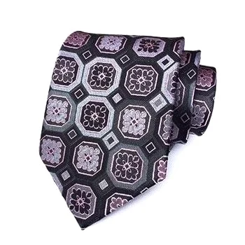 Best men's tie with solid colors for interviews-Classy Men Formal Silver Squared Silk Necktie