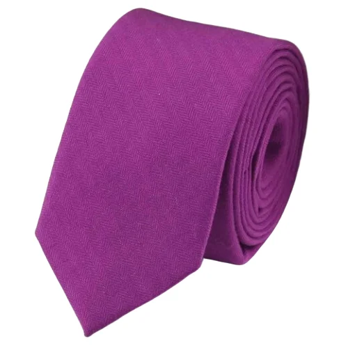 Luxury men's necktie for weddings-Classy Men Fuchsia Cotton Necktie