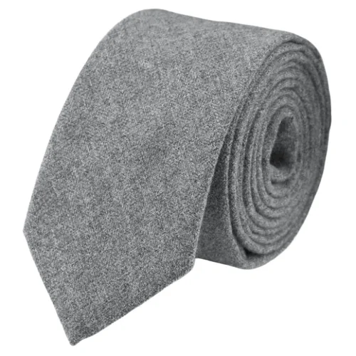 Men's tie with fresh, modern design-Classy Men Grey Cotton Necktie