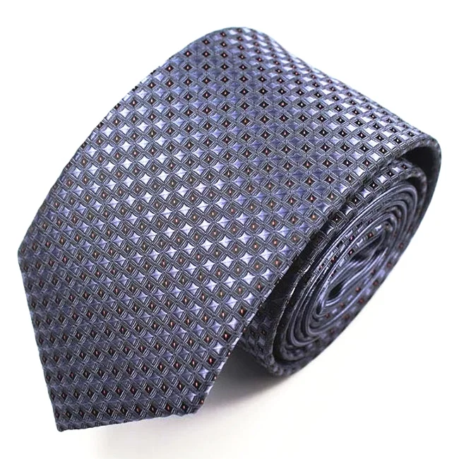 Men's tie with a luxurious smooth feel-Classy Men Grey Mini Dot Luxury Silk Narrow Tie