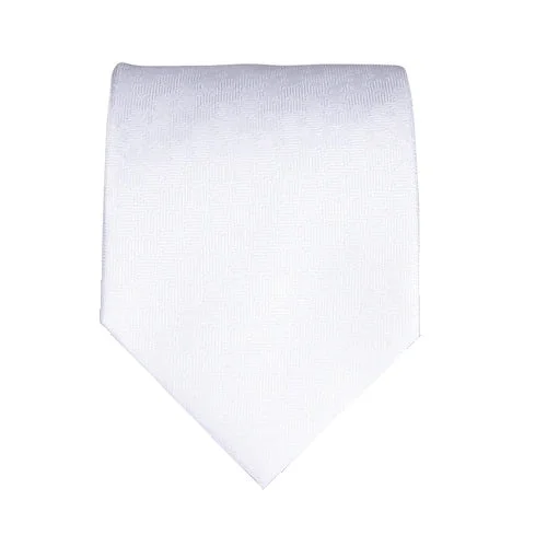 Trendy men's tie for weddings-Classy Men Light Pattern Silver Silk Tie