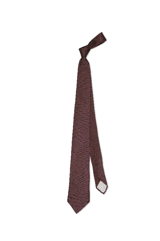 Men's tie with checkered pattern for formal wear-Mattabisch Plum with Black Houndstooth Silk Tie