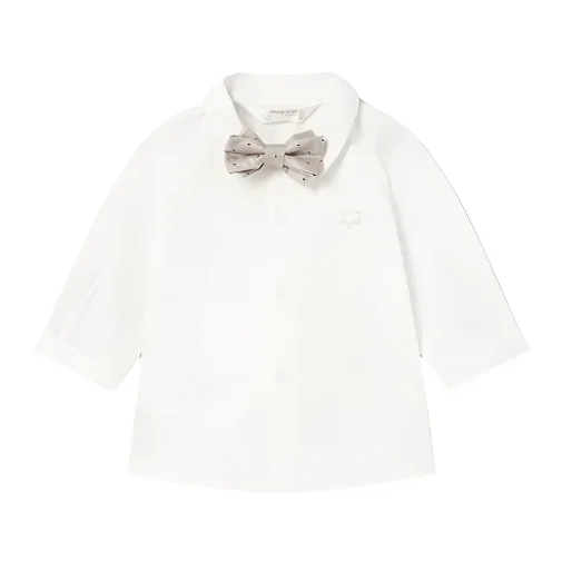 Best men's tie for gala events-Baby Long Sleeve Shirt With Bowtie