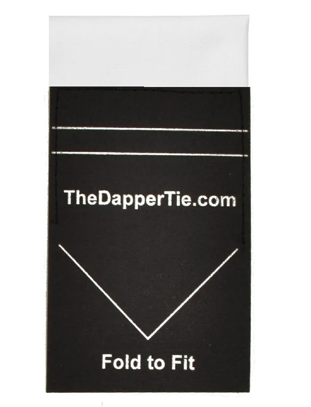 Men's tie with luxury fabrics-TheDapperTie - Men's Cotton Flat Pre Folded Pocket Square on Card