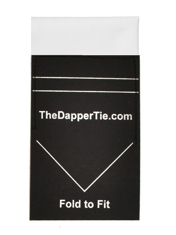 Designer men's silk tie for interviews-TheDapperTie - Men's Extra Thick Cotton Flat Pre Folded Pocket Square on Card