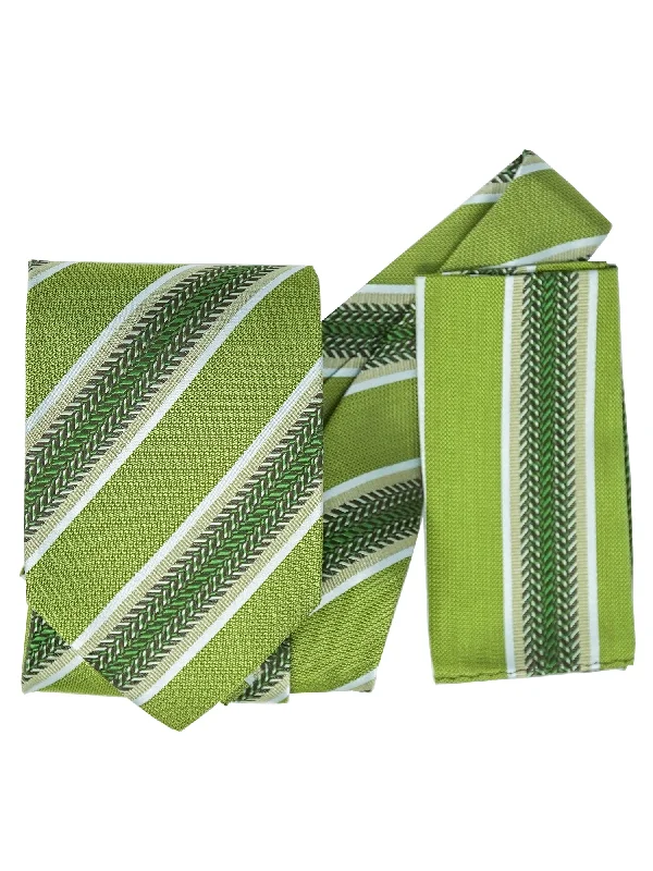 Unique men's tie for luxury events-Men's Silk Woven Wedding Neck Tie With Handkerchief